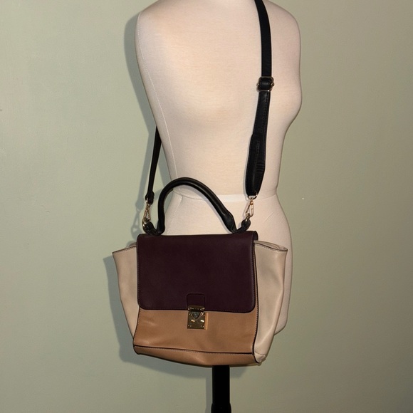 Stylish Multi-Tone Satchel Bag - Picture 2 of 10
